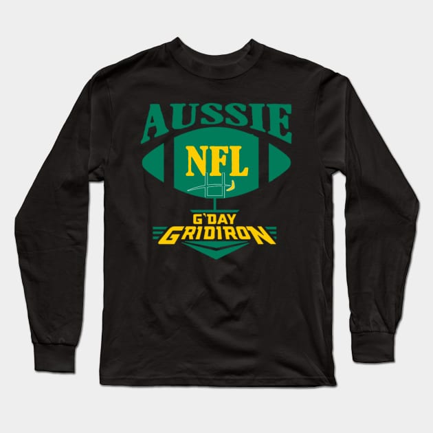 Aussie NFL Fantasy meets Gday Gridiron Long Sleeve T-Shirt by Aussie NFL Fantasy Show